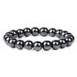 Men Hematite Bracelet Loss Weight No-magnetic Black Hematite Bead Bracelet Healing Health Therapy Balance Pulsera Jewelry Gift