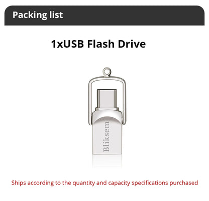 Bliksem 2in1 USB Flash Drive 32GB 64GB 128GB for TYPE-C PC High Speed USB Flash Drive 128GB USB 2.0 TYPE-C 32GB 64GB Pen Drive