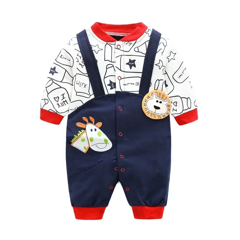 Spring Autumn Newborn Baby Boy Rompers Cotton Girls Clothes 0 to 12 Months Comfortable Babies Jumpsuits Clothing Onesies
