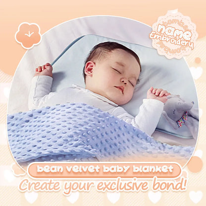 Custom Name Baby Blanket Personalized Baby Shower Gift Soft Minky Dot 2-in-1 Blanket & Lovey Set for Boys Girls