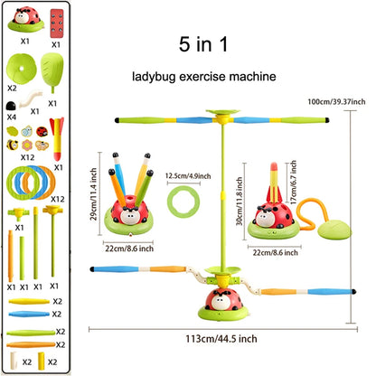 4 Styles Ladybug Sport Entertainment Baseball Toy Game Rope Skipping Machine Ferrule Jump Rocket Launcher Outdoor Play For Boy