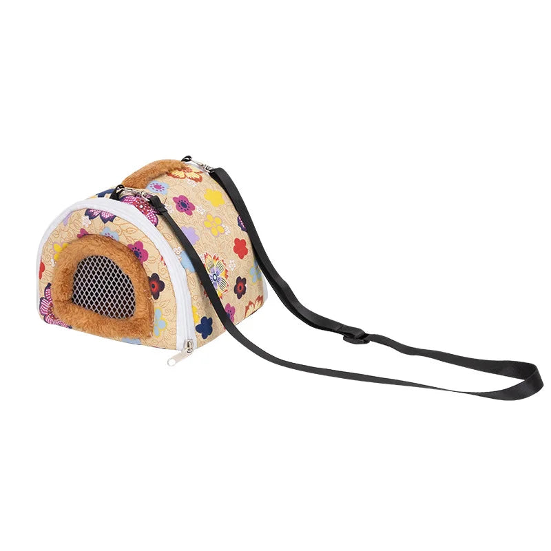 Hamster Warm Bed Portable Small Pet Cotton Nest for Hamster Sugar Glider Squirrel Guinea Pig Breathable Carry Bag
