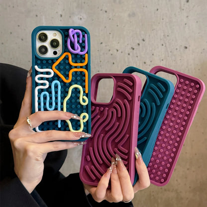 Funny Stuff DIY Brain-training Toys Phone Case for iPhone 12 13 14 15 16 Pro Max Soft Silicone Reliver Stress Creative Cover