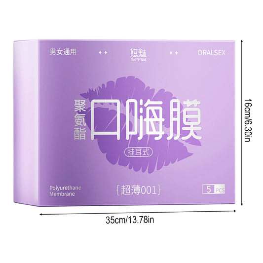 5pcs Oral Sex Condom Ear Hanging Mouth Mask Stimulating Sexual Behavior Oral Mask 18+ Adults Products Sex Toys For Couples