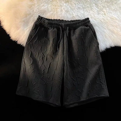 Houndstooth Casual Plaid Shorts Men Sport Loose Wide leg Gym Running Shorts  Beach Baggy Board Cargo Shorts Male