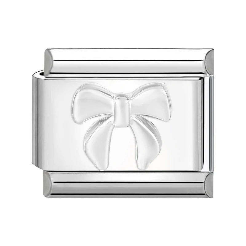 Y2K Butterfly Bow Knot Heart Star Moon Zircon Daisy Cross Italian Charm Links Fit 9mm Stainless Steel Bracelet DIY Making Gifts