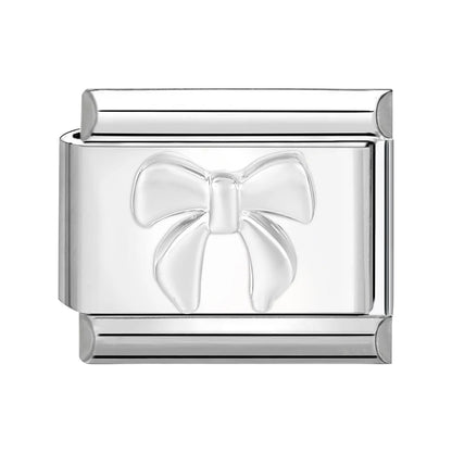 Y2K Butterfly Bow Knot Heart Star Moon Zircon Daisy Cross Italian Charm Links Fit 9mm Stainless Steel Bracelet DIY Making Gifts