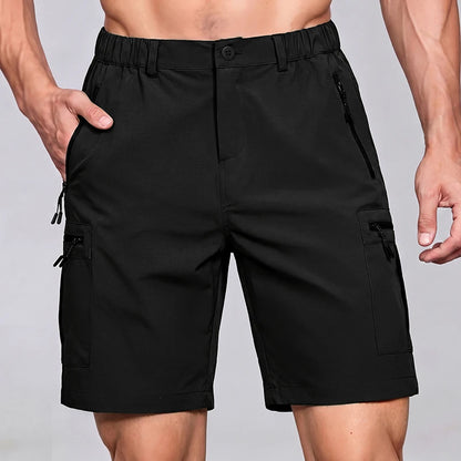 Men's Cargo Shorts; Summer Waterproof Breathable Comfortable; Multi-Pocket; Outdoor Casual Sports Beach Pants; Elastic Waistband