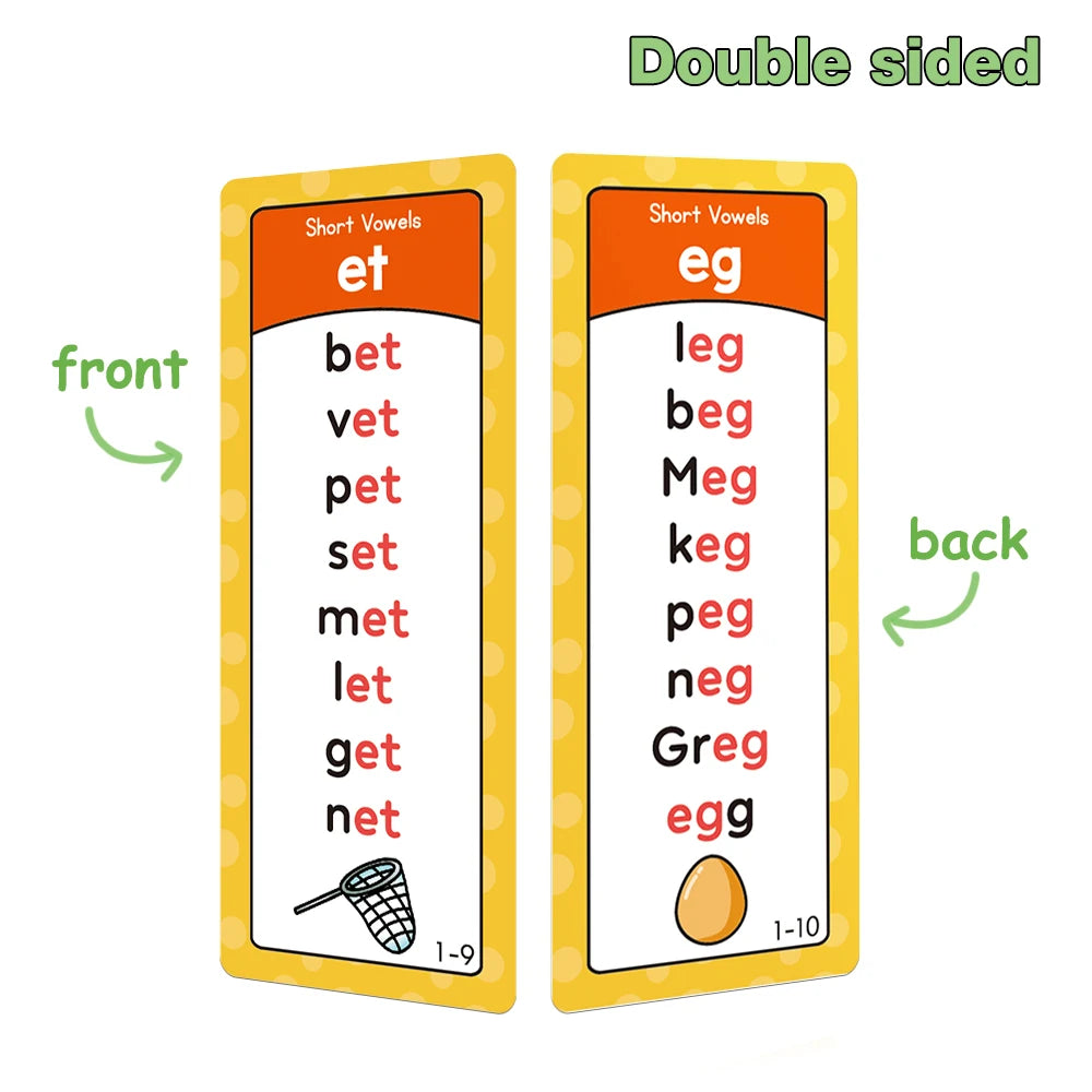 Montessori Phonics Word Lists Cards English Vocabulary Building Learning Flashcards Teacher Teaching Aids Classroom Must Haves
