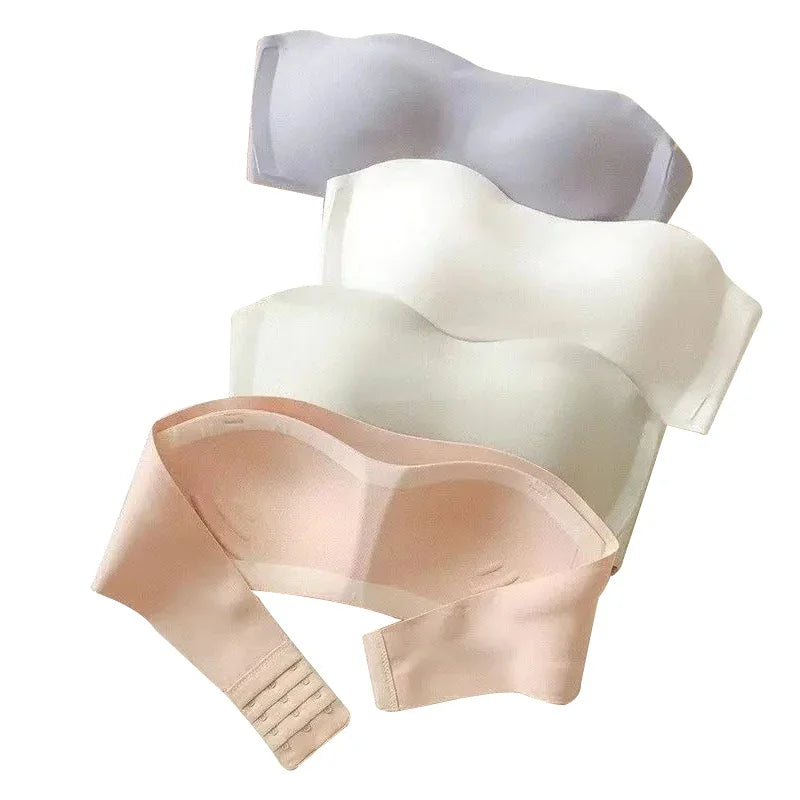 Sexy Seamless Tube Top Bra Invisible Strapless Bras Women Underwear Thin Non Slip Push Up Bralette Wireless Female Lingerie