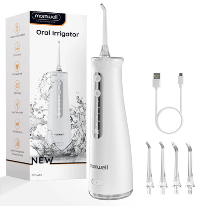 Mornwell F32 Water Floss Oral Teeth Whitening Home Appliance Sonic Water Flosser 260ML Tank Teeth Cleaner Oral Water Jet