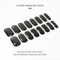 16Tips UV Semi-Cured Gel Nail Wraps Sticker 5D Pure Color Full Cover UV Lamp Gel Sticker Long-Lasting Nail Extension Patch Strip