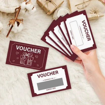60 piece scratch card set, DIY gift voucher scratch revealing design, wedding, birthday party, game festival, lottery