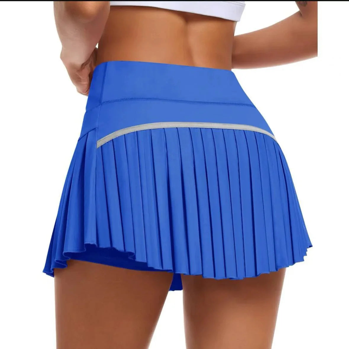 Fashion New Summer Sports Shorts Women Pleated Mini Skirt Anti Glare Short Skirt Running Outdoor Fitness Breathable Tennis Skirt