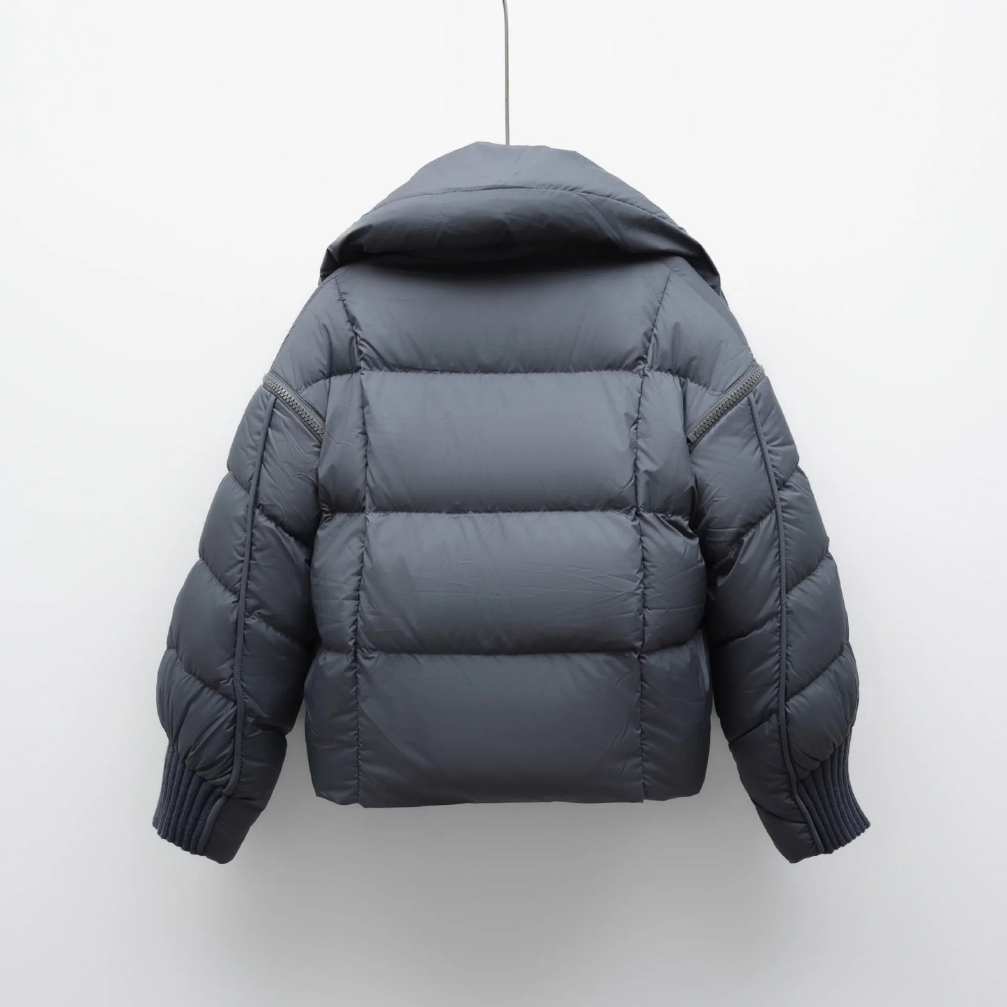 Overcoat New Fashion Women Down Jacket Winter White Duck Down High Quality Knitted Patchwork Lapel Women Down Jacket