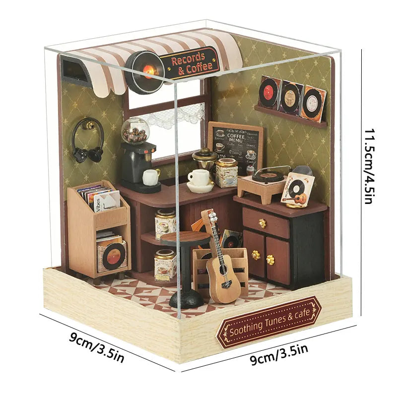 Mini Doll House DIY Small House Kit Handmade 3D Puzzle Assembly Model Building Room Bedroom Decoration Wooden Craft BirthdayGift