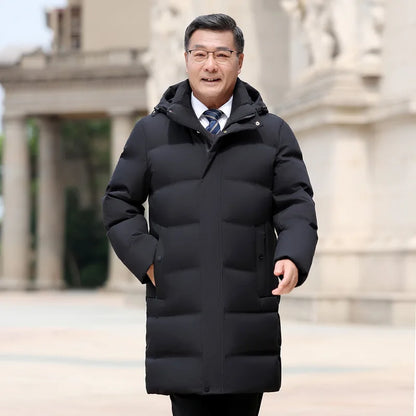 Canada Fashion Winter Jacket for Man Down Coat Parka Men's White Goose Down Jacket -30℃ Hooded Warm Thick Long Padding HXY305