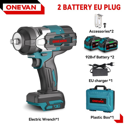ONEVAN 2800N.M Brushless Cordless Electric Impact Wrench High Torque Screwdriver Drill Power Tool For Makita 18V Battery Pin