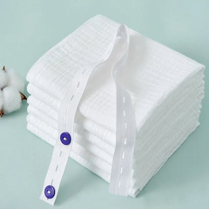 8pc Cotton Baby Gauze Diapers for Newborn Babies Nappy Changing Washable Reusable Double Layer Soft Baby Towel Burp Cloth