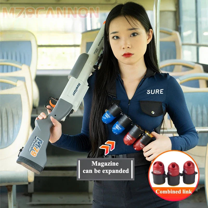 M79 Shell Ejecting Soft Bullet Toy Gun for Outdoor Shooting CS Game Manual Loading Launchers Toys Christmas Gift for Adult