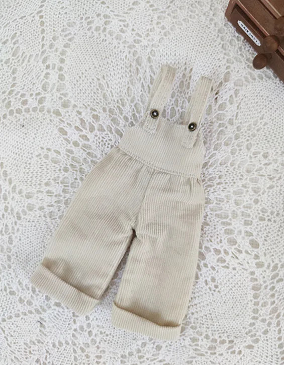 Casual Blyth Doll Clothes Rompers Plaid Pants Long Sleeve Top Suit Doll Trousers for Ymy Licca Azones Ob24 Ob27 Doll Accessories
