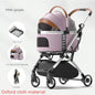 Detachable Aluminum Tube Pet Stroller Foldable Travel Trolley Portable Outdoor Walking Carrier For Cats Puppies Dogs