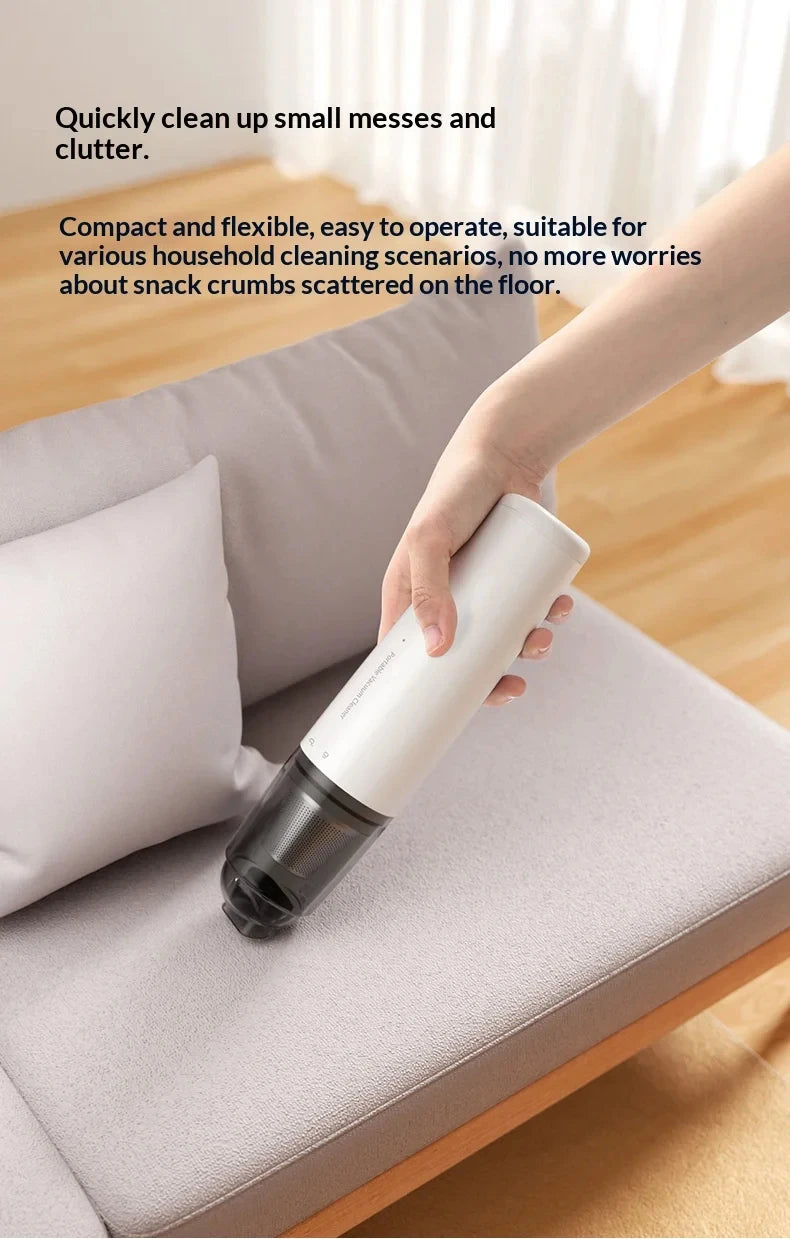 Vacuum Cleaner Mini Car Cleaning Powerful Suction Handheld Car Vacuum Cleaner Rechargeable for Car and Home Auto Vacuum Cleaner