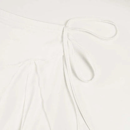 Casual Irregular Lace Up Skirts Women’s Fashion Sexy Low-Waisted Solid Skirts 2026 New Summer Beach Fashion Streetwear Ladies