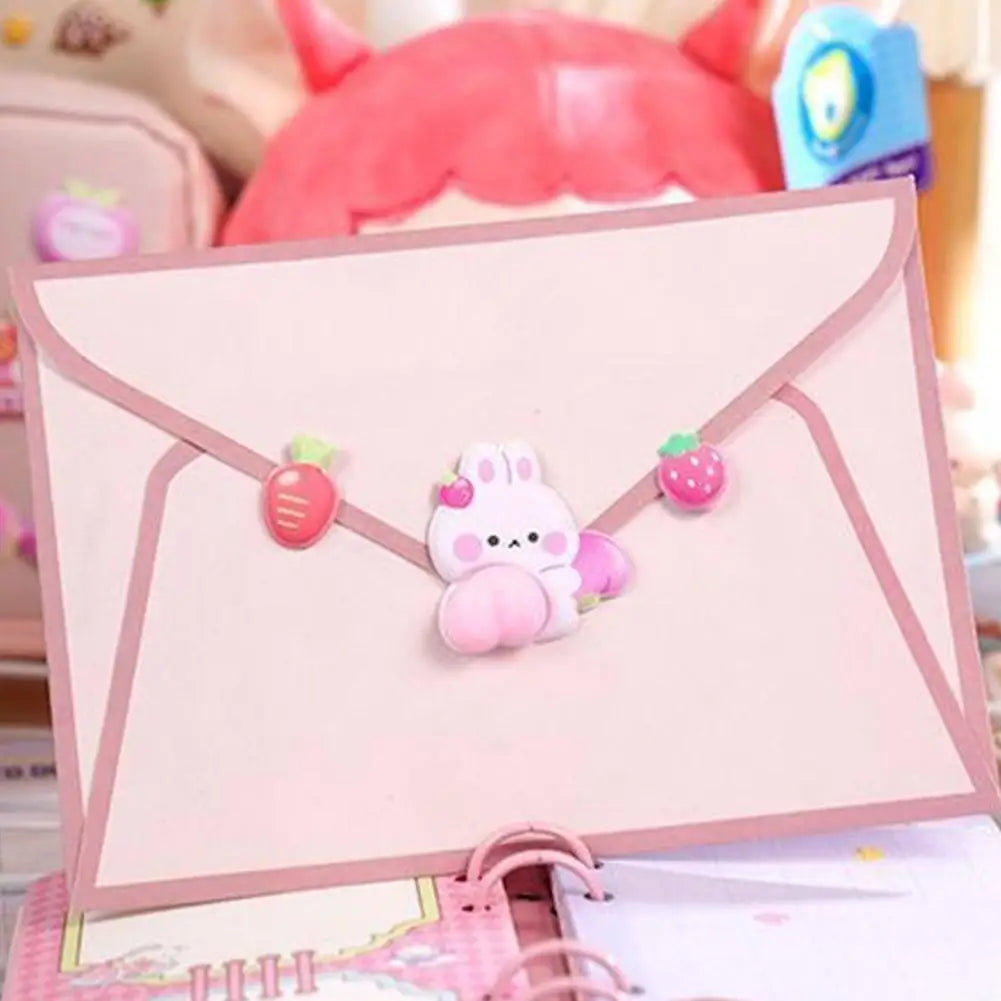 Kawaii Cartoon Soft Cute Little Rabbit 3D Pinching Relaxing Butt Stickers Cute DIY Mobile Book Decoration Stickers Festival Gift