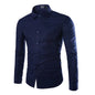 Mens Striped Shirts Business Slim Fit Male Shirt Black White 2025 Long Sleeved Social Clothes Camisa Masculina Vetement Homme