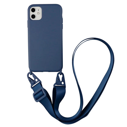 2024 Silicone Lanyard Phone Case For iPhone 12 13 Mini 14 15 16 Pro Max X XR XS Cover With Neck Strap Crossbody Necklace Cord