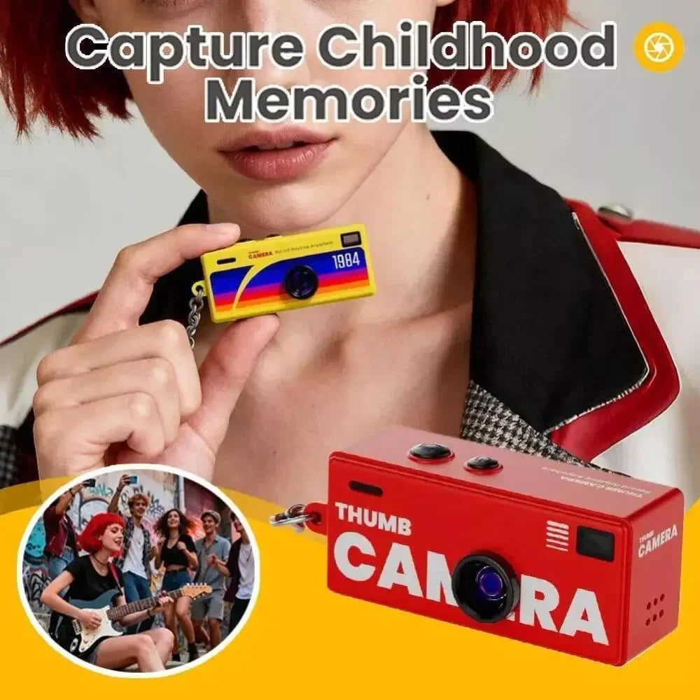 Mini Digital Camera 0.96 Inch Keychain Camera Retro Support Memory Card 1080P Very Small Camcorder Video Recorder with Flash