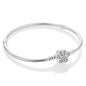 Original Bracelet 925 Sterling Silver Charm Bracelet 17-20CM Golden Heart Love Key Clover Bracelet Bangle Women Jewelry Gift