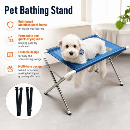 Breathable Mesh Pet Bath Stand Foldable Cat And Dog Bath Table Small Pet Bath Labor-saving Support Frame ﻿