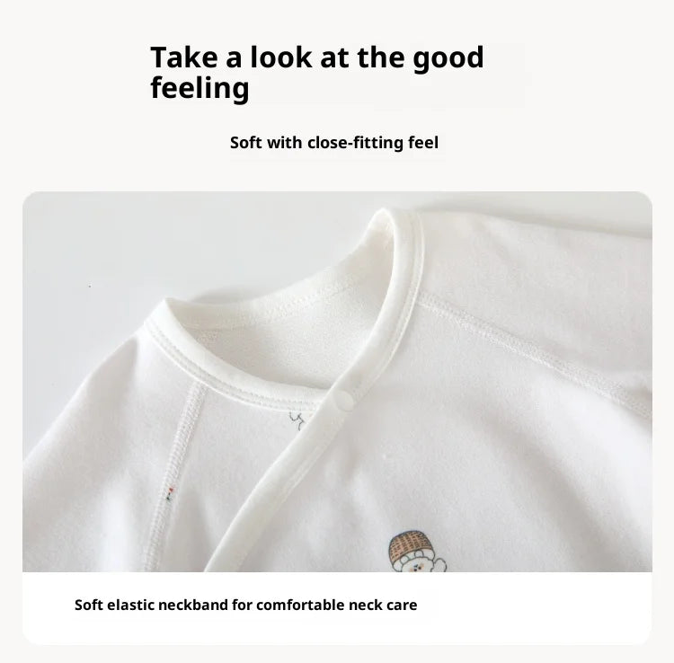 Spring Autumn Pure Cotton Long Sleeve Baby Bodysuit Triangle Crawling Suit Home Comfort Wear Bottom Covering Infant Garment