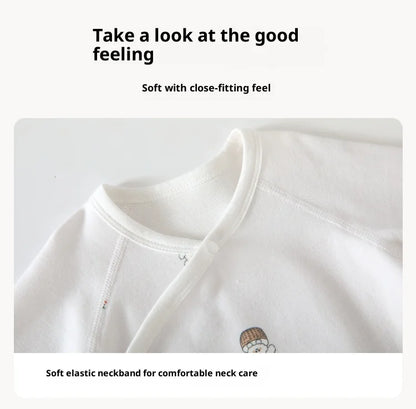 Spring Autumn Pure Cotton Long Sleeve Baby Bodysuit Triangle Crawling Suit Home Comfort Wear Bottom Covering Infant Garment