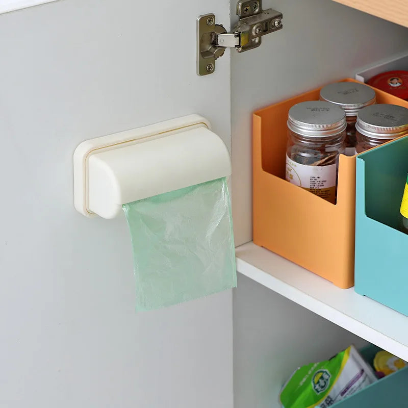 Garbage Bag Storage Box Cling Film Container Wall Mounted Trash Bags Holder Kitchen Plastic Bags Dispenser Bathroom Organization