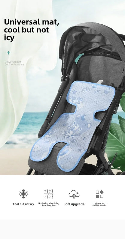 Car Seat Cooling Baby Stroller Mat Ice Fabric Washable Baby Safety Seat Mat Universal Baby Stroller Sleeping Cushion Seat Pads