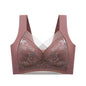 1pcs Women Lace Plus Size Bra Basic Anti Sagging Thin Vest With Padded Female Brassier Lady Ice Silk Seamless Comfort Breath Bra