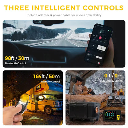 TB10 8KW Car Heater 12V/24V/220V Diesel Air Heater With Bluetooth APP/Remote Control/Turbo Heat Mode For Camping Garage Truck RV