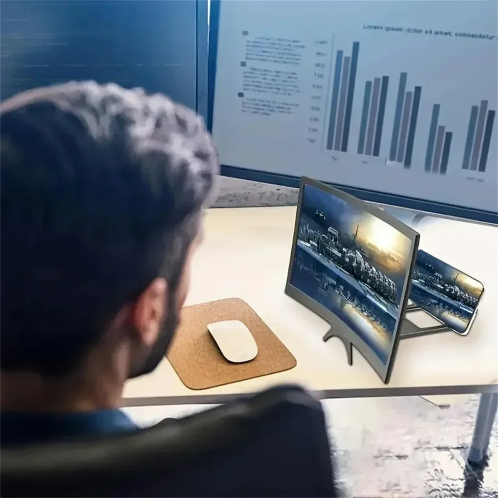 Mobile Phone Screen Protect Eyes HD Magnifier Movie Video Amplifier Holder Enlarger Screen Smart Phone Magnifying Curved Screen