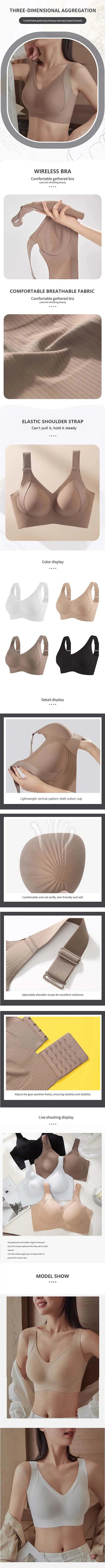 FallSweet 1/2PCS Seamless Push Up Bra for Woman Wireless Bralette Soft Comfortable Breathable Lingerie for Large & Small Bust