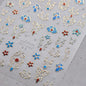 Bohemian Pattern Colorful Love Heart Moon Pearl Crystal Rhinestone 5D Nail Art Sticker Self Adhesive Decoration Manicure Decal