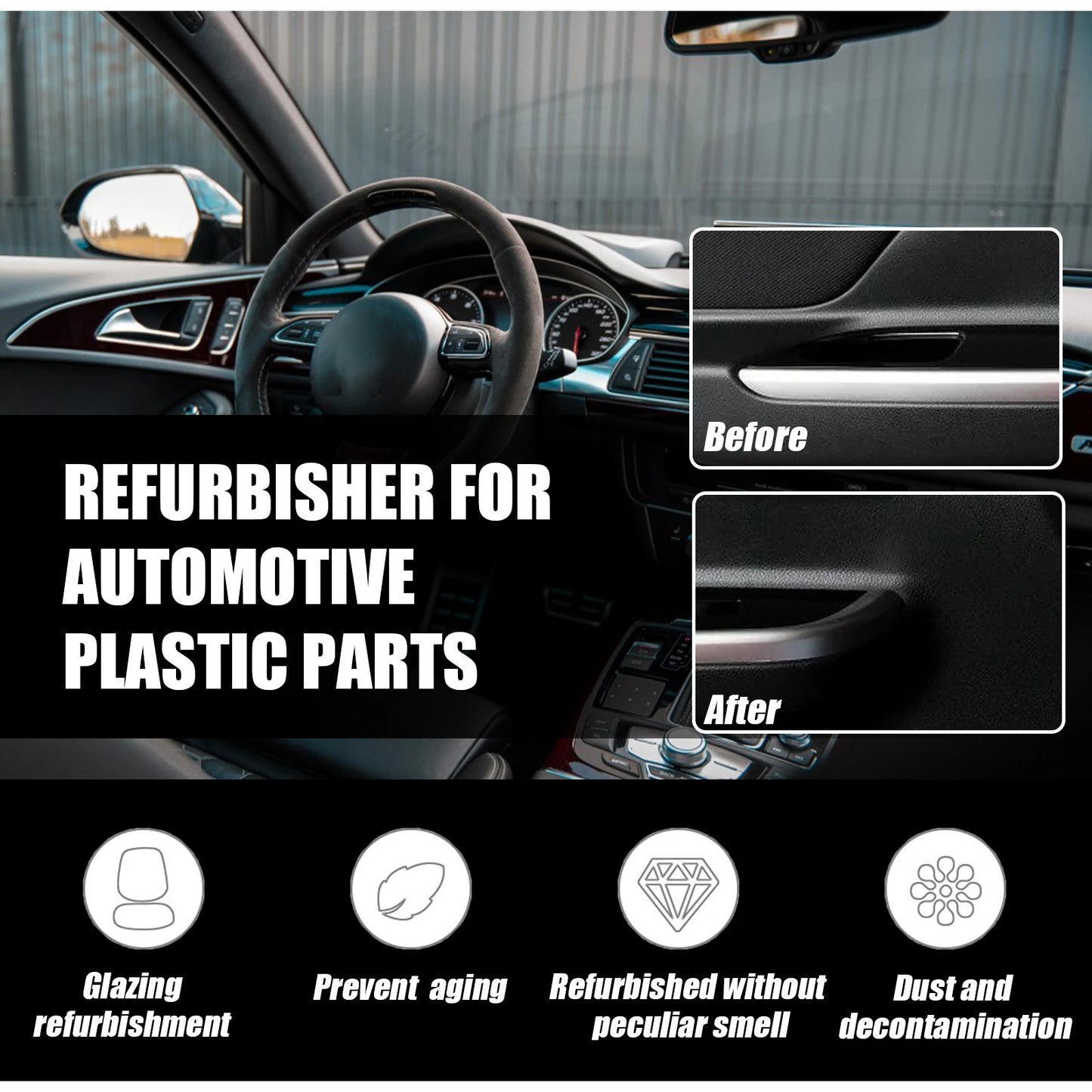 Car Plastic Restorer Back To Black Gloss Plastic Renovator Longlasting Coating Leather Restore Auto Polish Cleaning Products