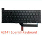 New A2141 Keyboard US UK EU French Spain German Italy EU for MacBook Pro Retina 16" A2141 2019 Year