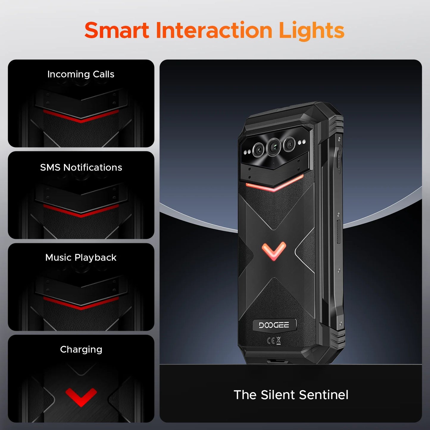 DOOGEE V Max Pro 5G Rugged Phone Dimensity 7050 6.58'' 120Hz 22000mAh Large Battery 12GB+512GB Lighting Effects 5g Smartphone