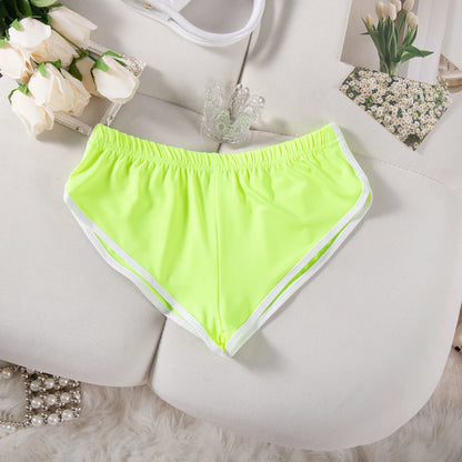 Sexy Running Elastic Sport Shorts Men's Summer Shorts Hot Pants Bar Nine Points Slim Fit Cotton Milk Silk Men's Fashion