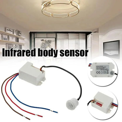 Light Switch PIR Sensor Detector Mini Recessed Motion Occupancy Rest Dips 6m 800W Adjustable Ceiling IP20 360°