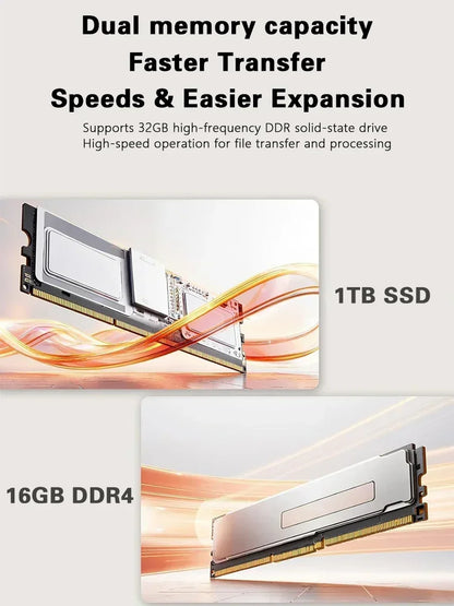 14.1" Ultra Slim Portable Laptop Intel Core I9-10980HK Win11 Pro 16GB RAM 2TB SSD FHD WiFi6 BT5.2 Gaming Office Student Notebook