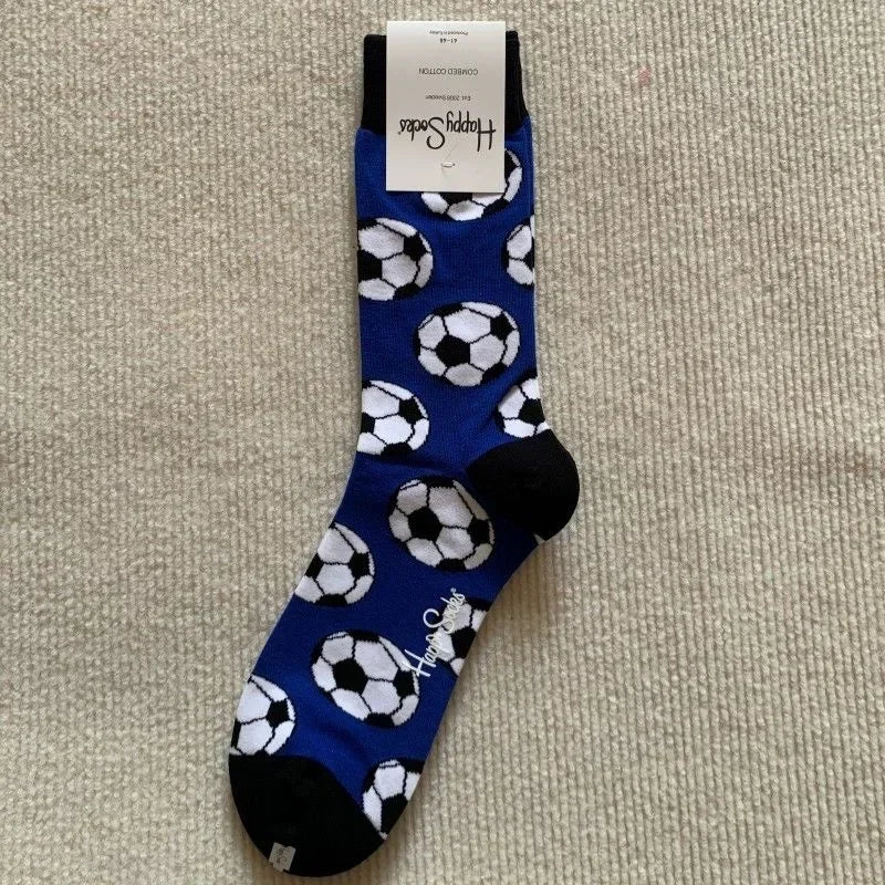 Cotton Happy Socks Men's Classic Crew Sock Shoe Size 10 - 13 Soft